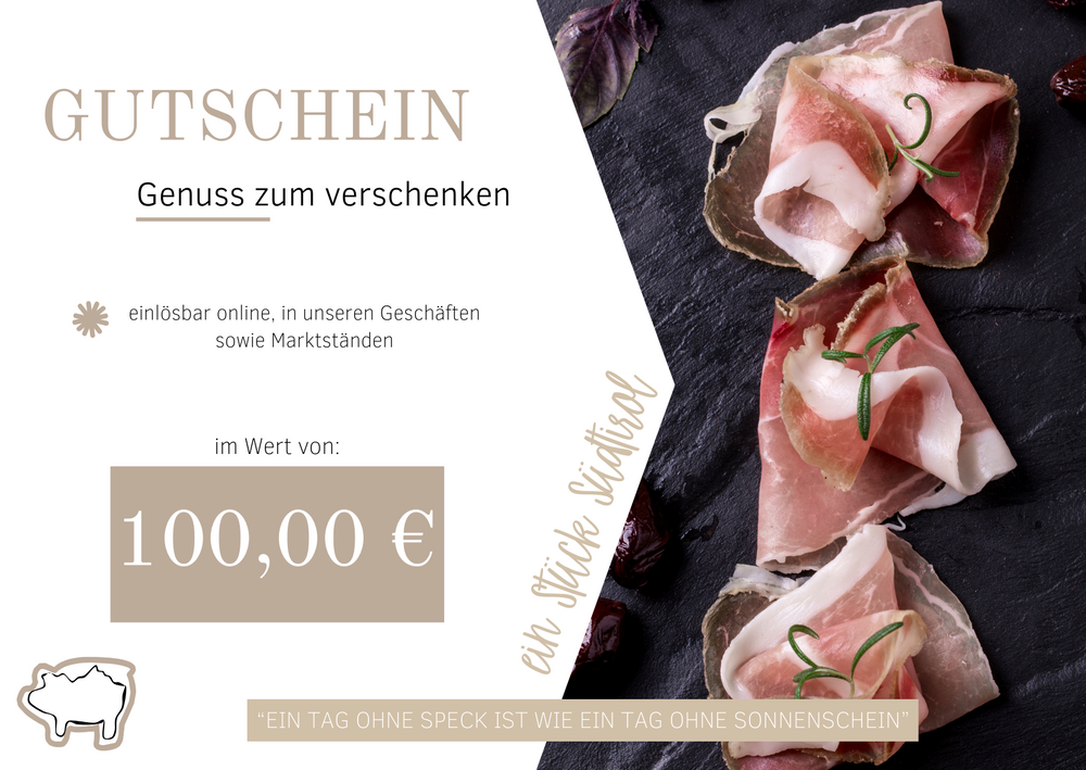 Raich Speck - Geschenkgutschein - 100,00 €