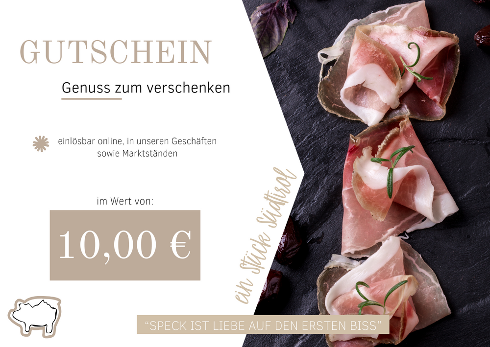 Raich Speck - Geschenkgutschein - 10,00 €